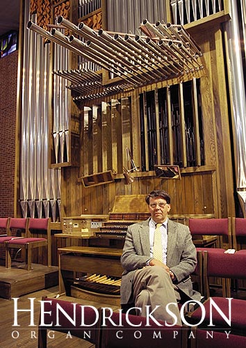 (Charles Hendrickson and Organ at First Lutheran Church of St. Peter)